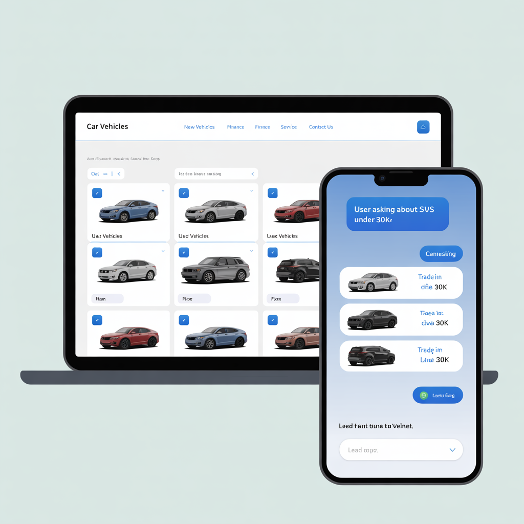 AI chatbot integration for car dealership website