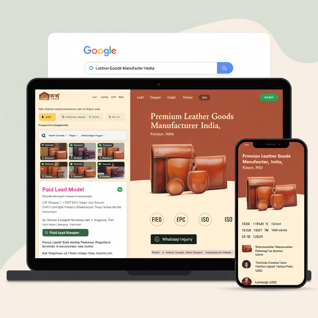 IndiaMart alternative own website for Indian leather and footwear exporters