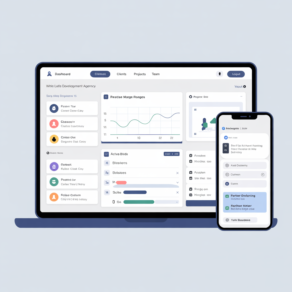 White label web development agency partner dashboard