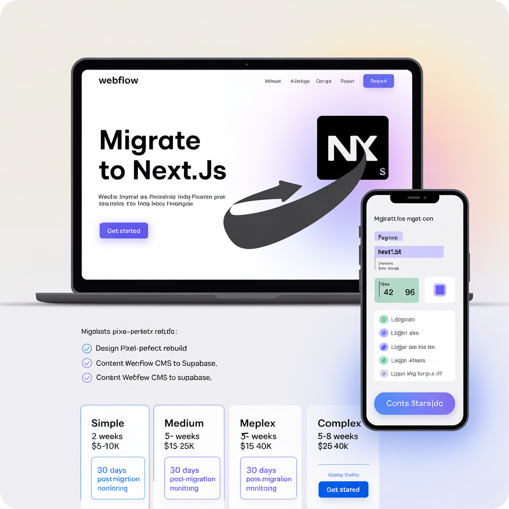 Productized Webflow to Next.js migration service